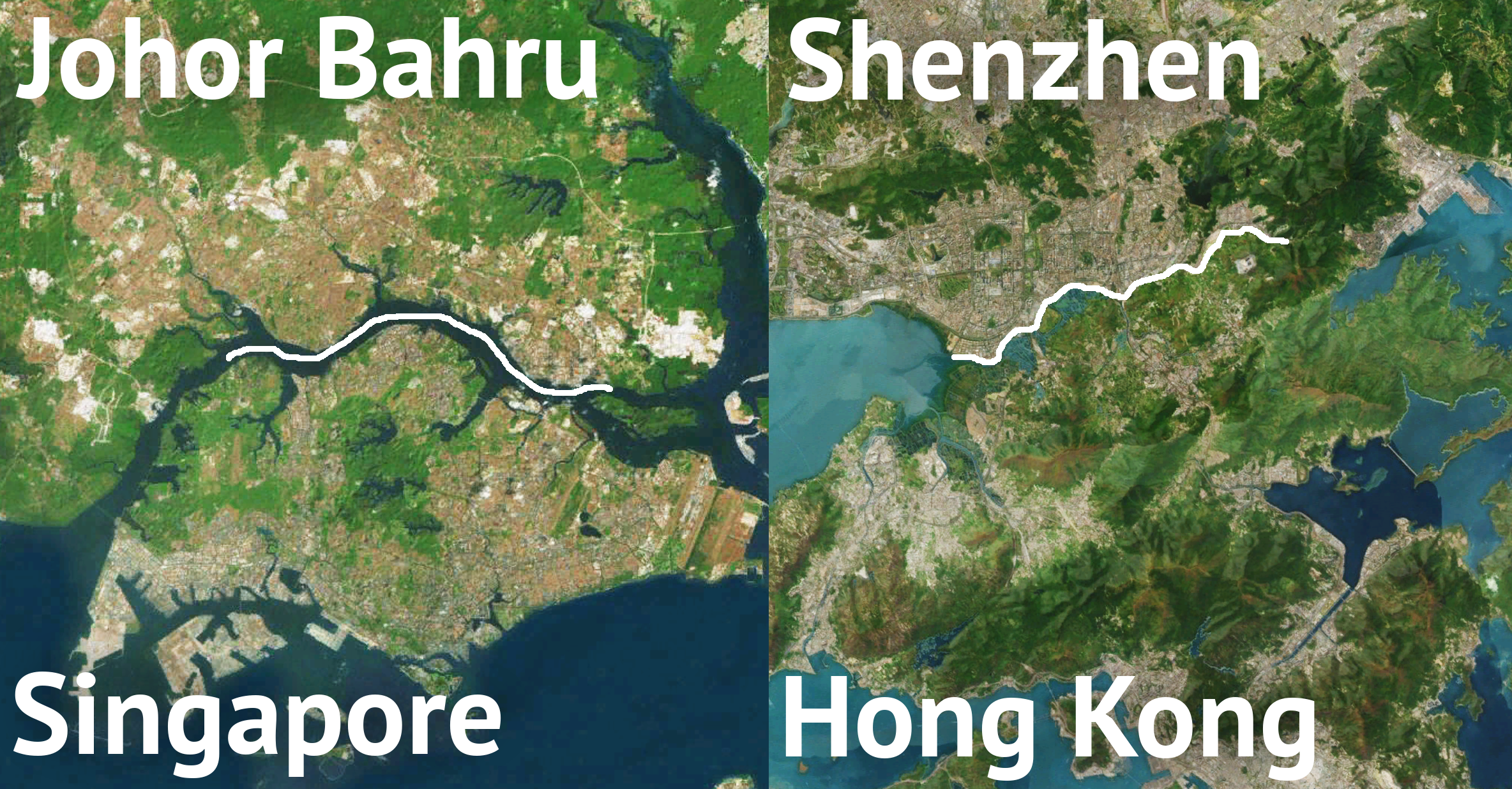 The cities of Johor and Shenzhen practically owe their existence to better-known Singapore and Hong Kong.