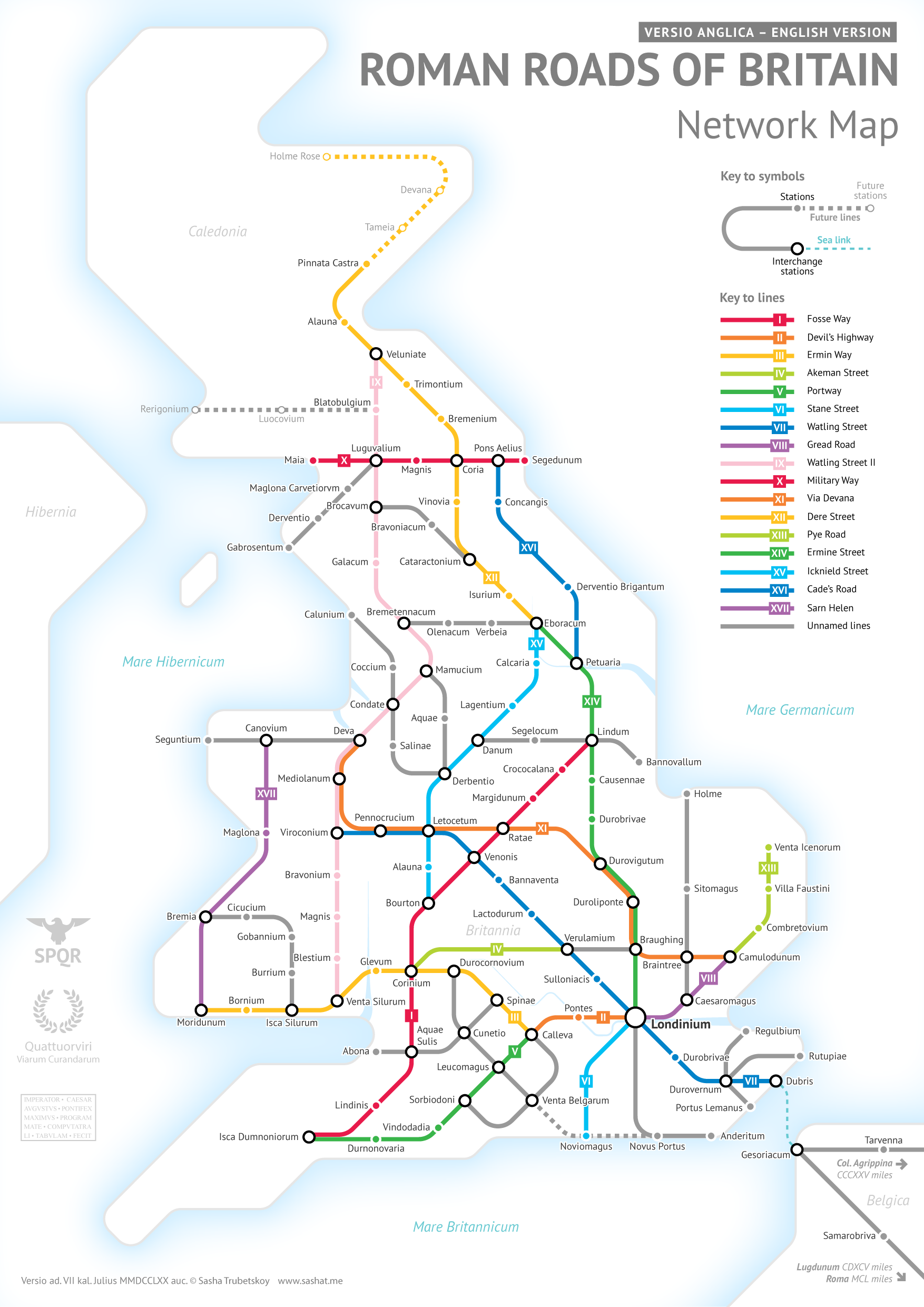 British Roman Roads Map Roman Roads Of Britain | Sasha Trubetskoy