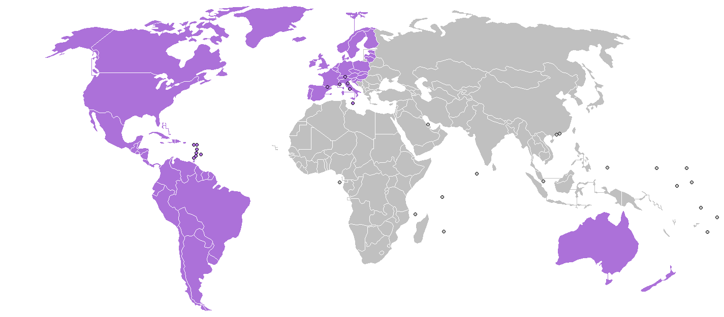 Country territory: the places with the greatest western culture